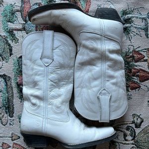 Durango white leather boots